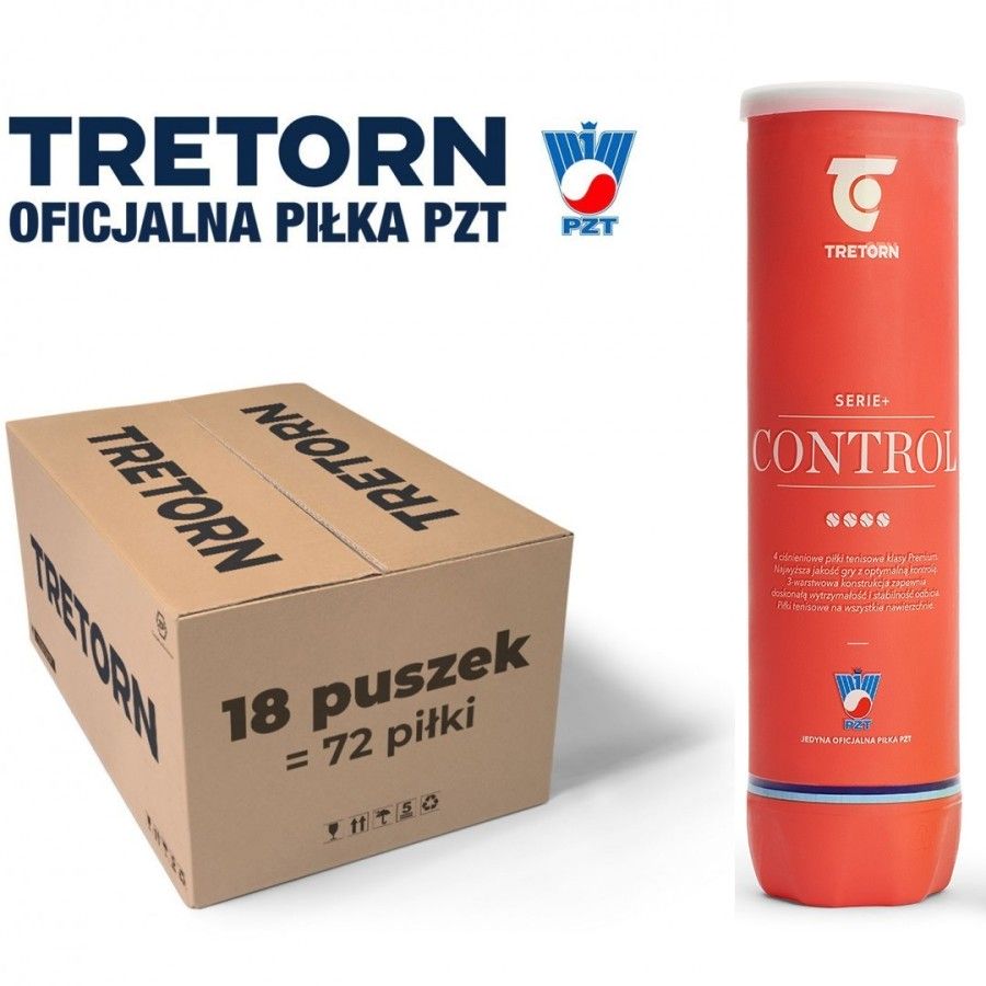 Piłki Tretorn SERIE+ CONTROL RED (18x4 szt.)