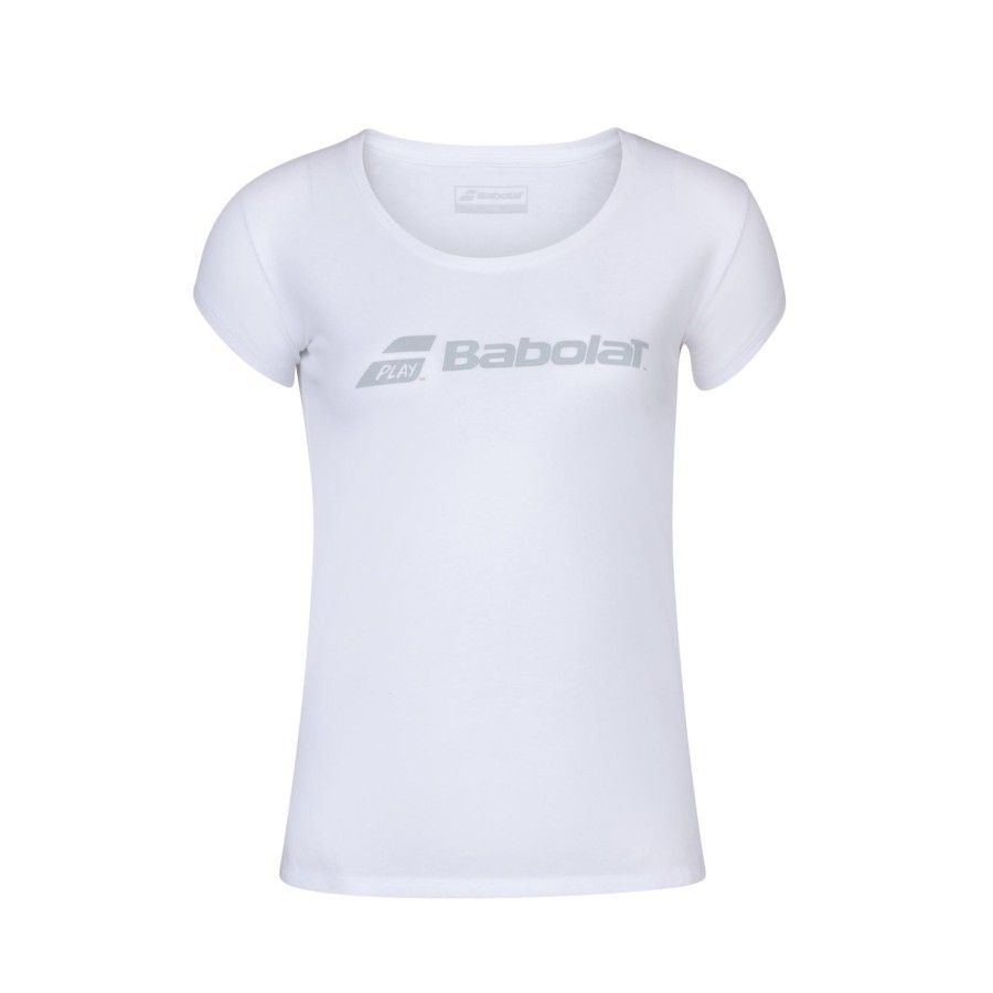 Babolat EXERCISE BABOLAT TEE GIRL, White/White