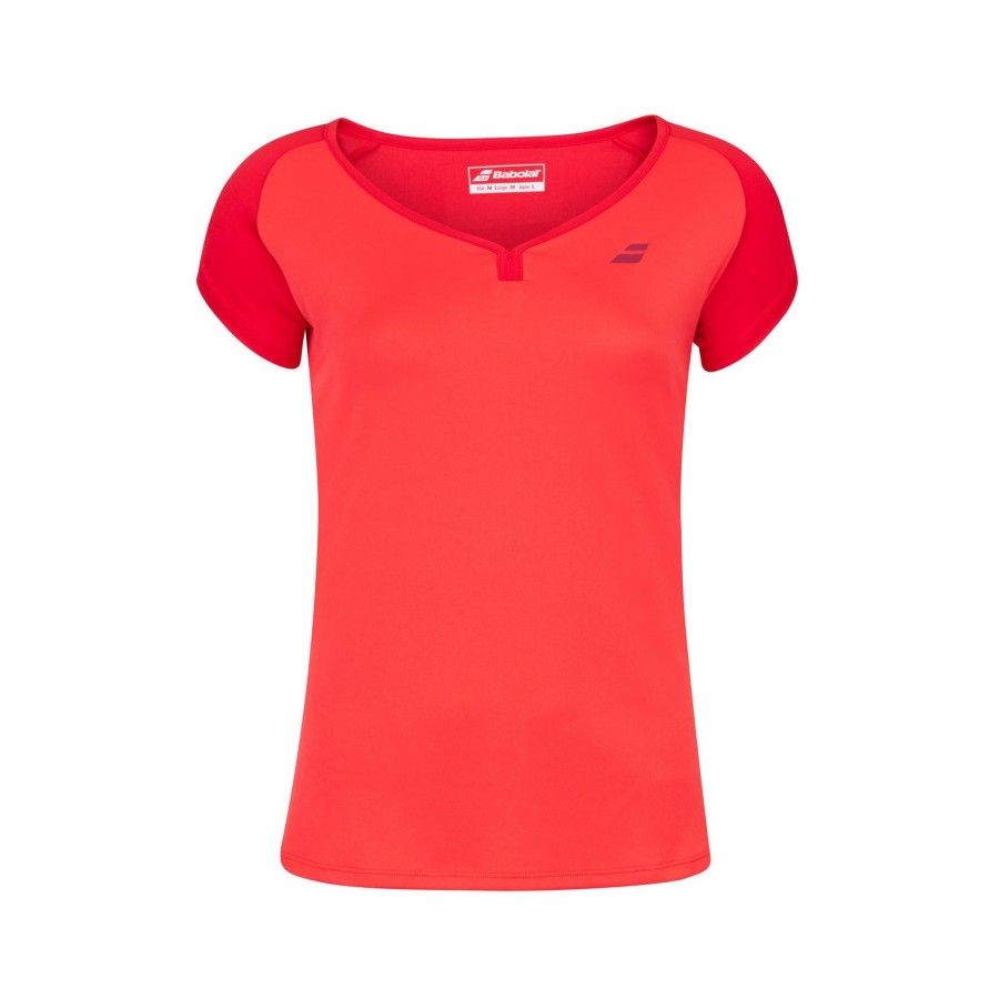 Babolat PLAY CAP SLEEVE TOP GIRL, Tomato Red