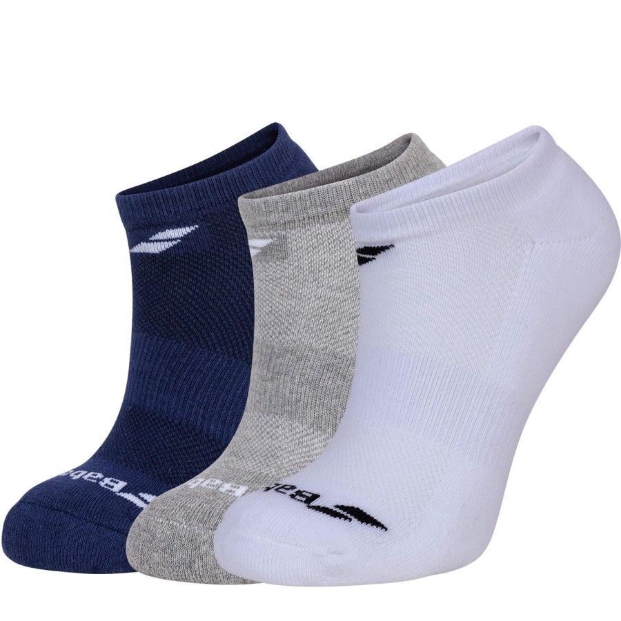 Babolat INVISIBLE 3 PAIRS PACK, White/E. Blue/Grey
