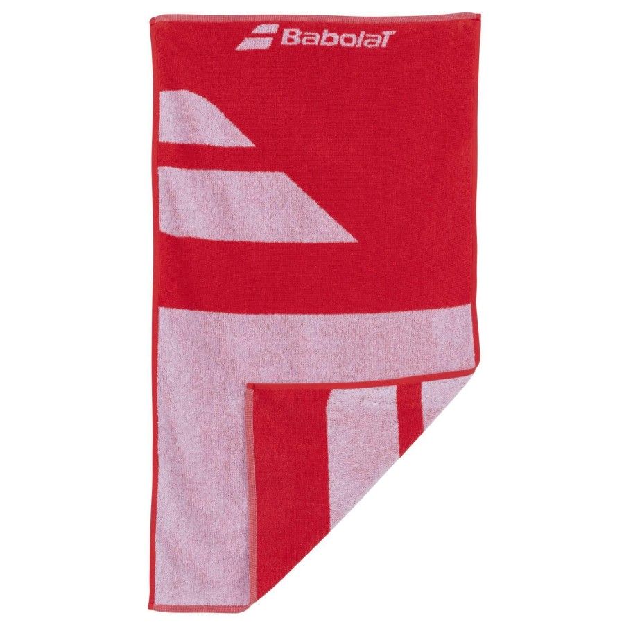 Babolat MEDIUM TOWEL, White/Fiesta Red