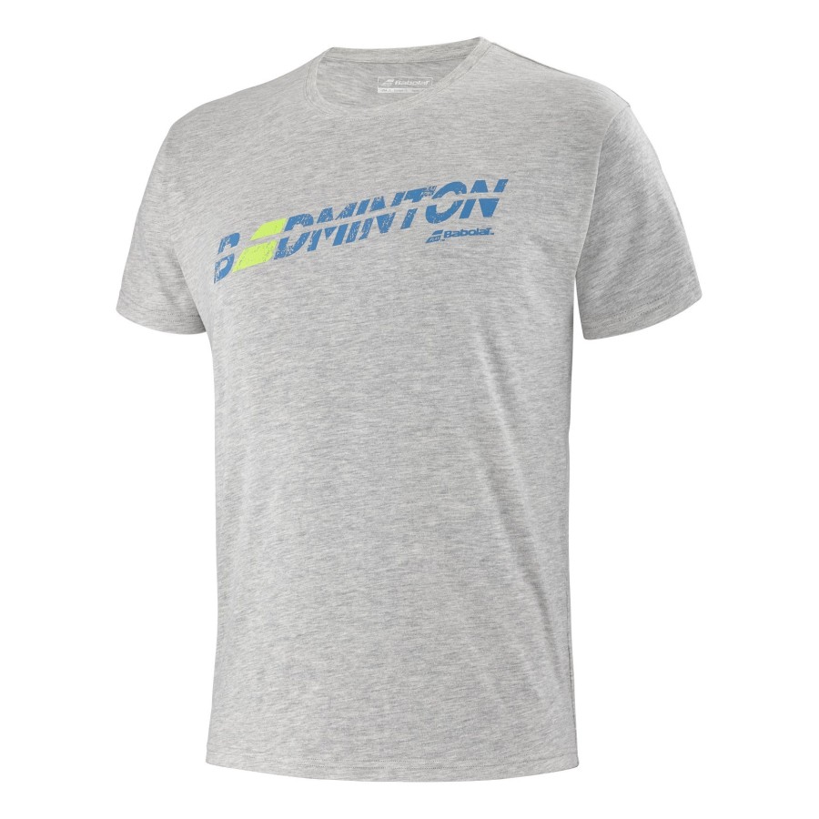 Babolat EXERCISE MESSAGE TEE MEN, High Rise Hthr