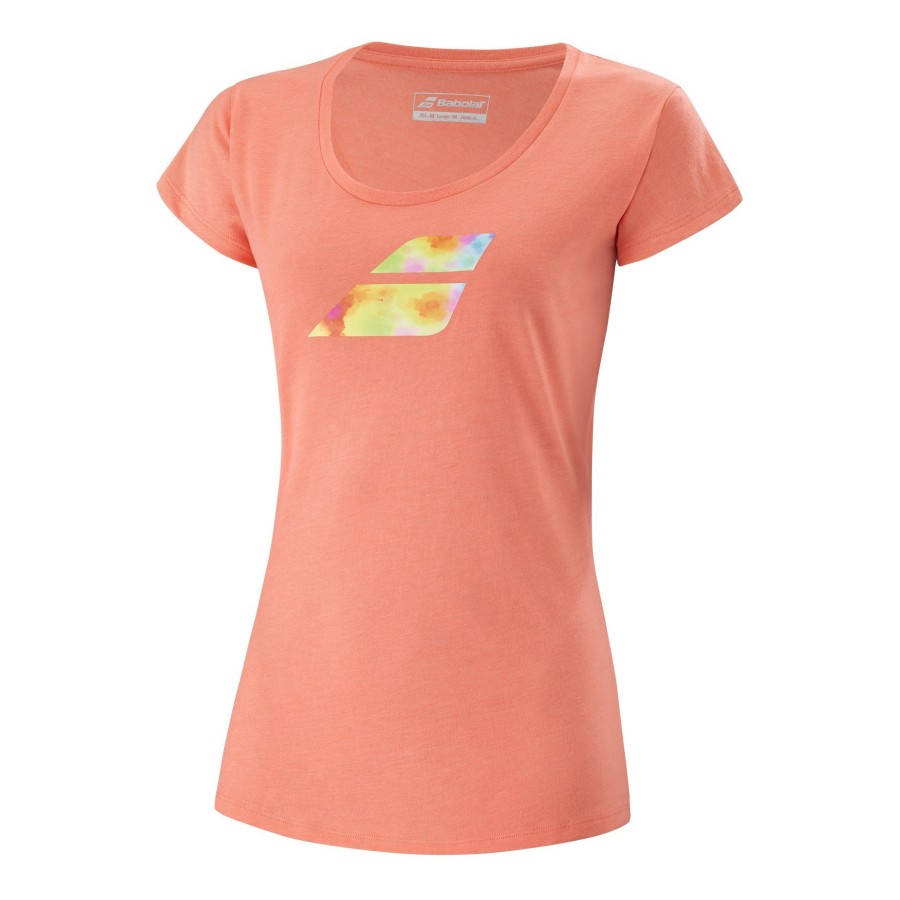 Babolat EXERCISE BIG FLAG TEE WOMEN, Living Coral