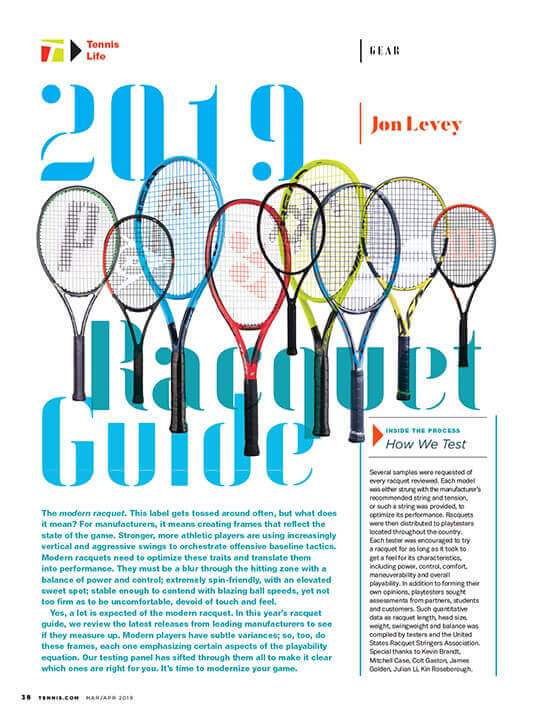 Test rakiet Tennis Magazine 2019
