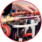 System szybkiego montażu w maszynie do naciągania rakiet tenisowych Babolat Evolution